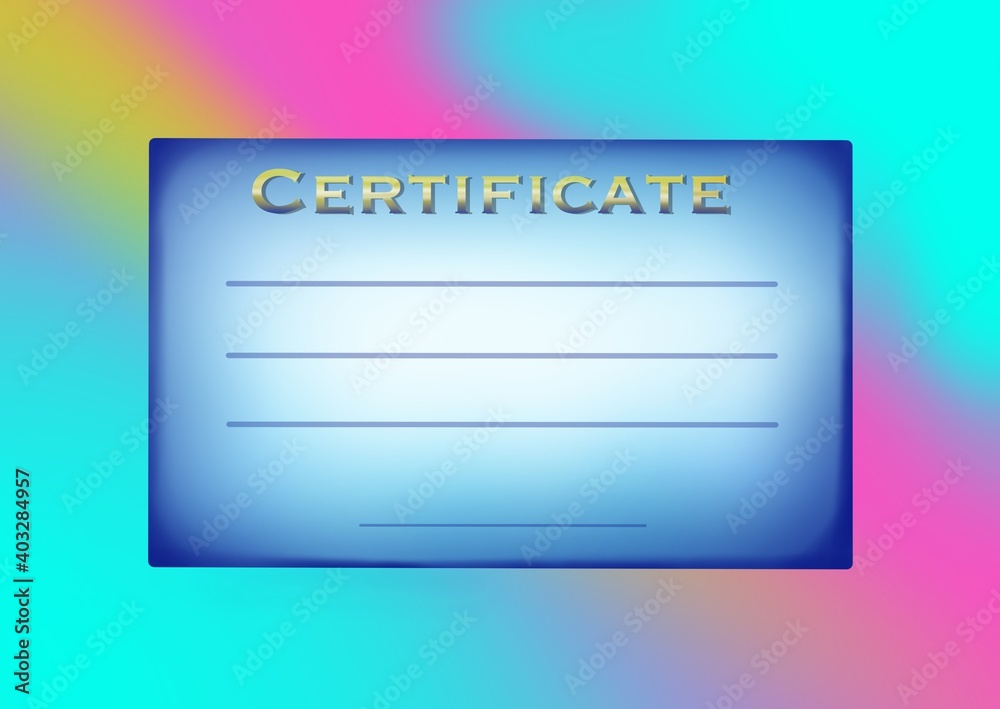 A certificate template for print A certificate template for print
