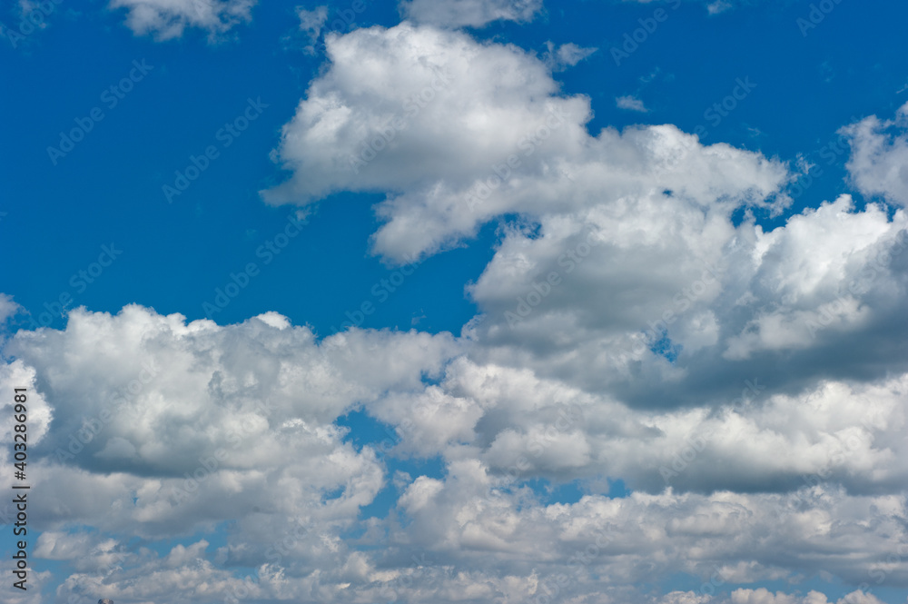 Obraz premium Cumuluswolken vor blauem Himmel