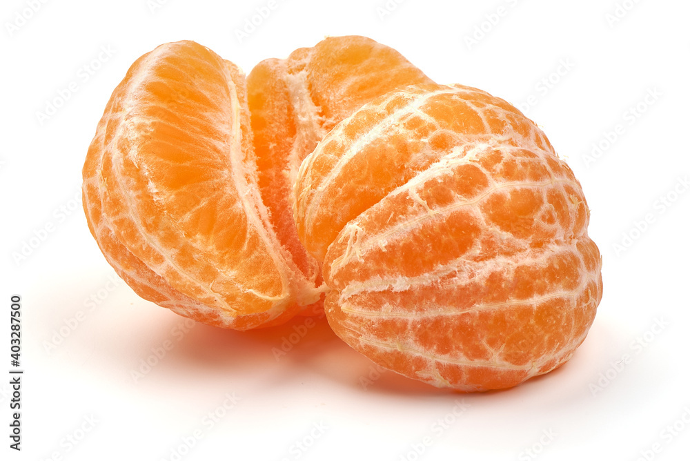 Tangerine or clementine, close-up, isolated on a white background Tangerine or clementine, close-up, isolated on a white background