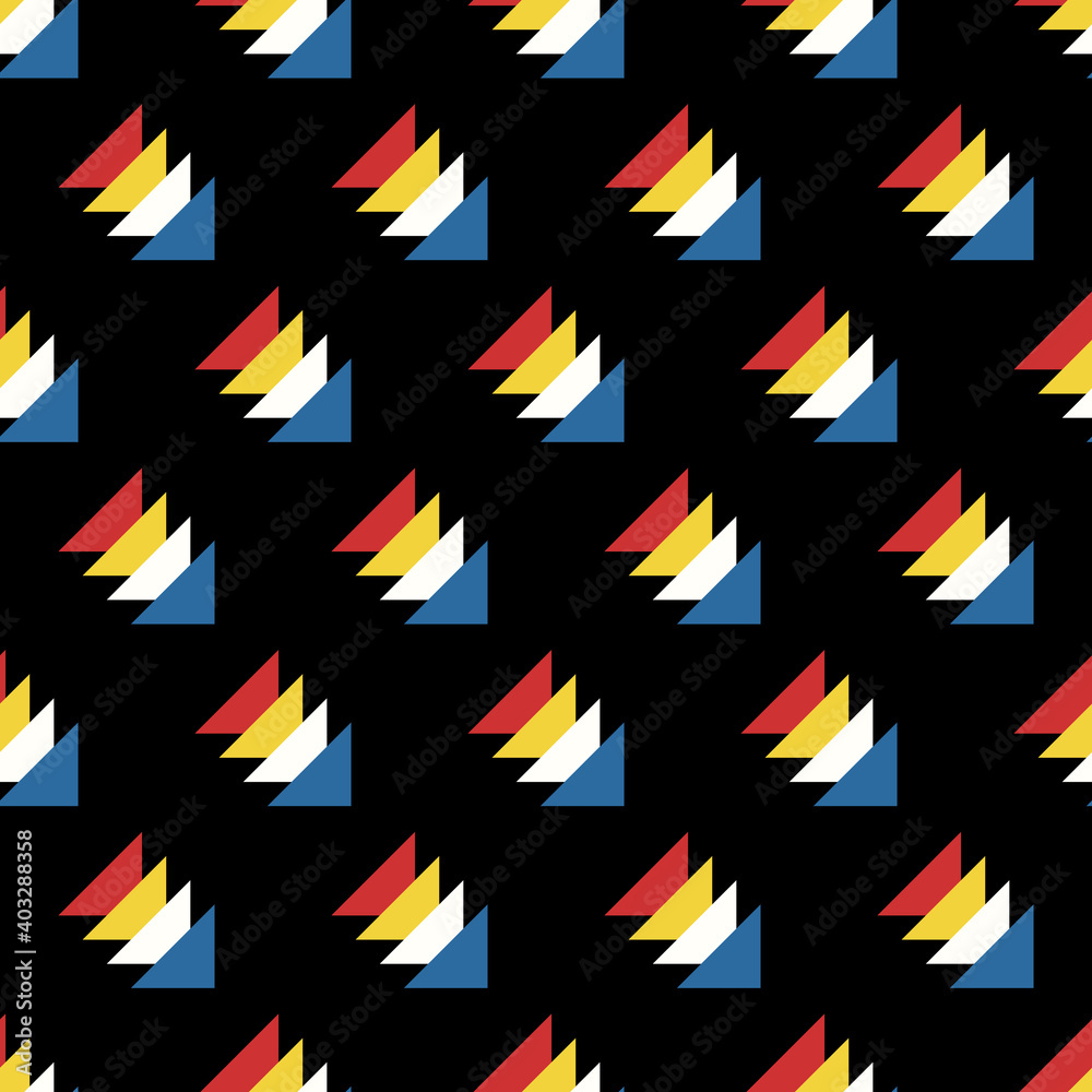 vector modern triangle overlapped seamless pattern on black vector modern triangle overlapped seamless pattern on black