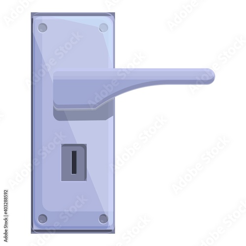 Apartment door handle icon. Cartoon of apartment door handle vector icon for web design isolated on white background