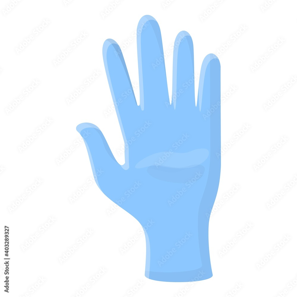 Clinic medical gloves icon. Cartoon of clinic medical gloves vector icon for web design isolated on white background Clinic medical gloves icon. Cartoon of clinic medical gloves vector icon for web design isolated on white background