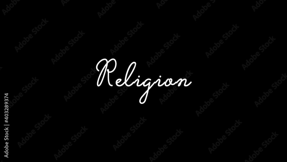 Religion Animated Appearance Ripple Effect White Color Cursive Text  