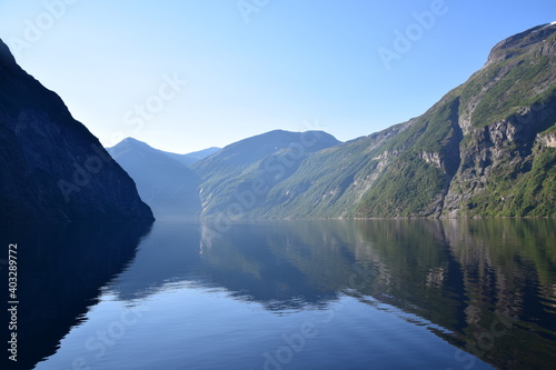 A calm fjord lake in Norway