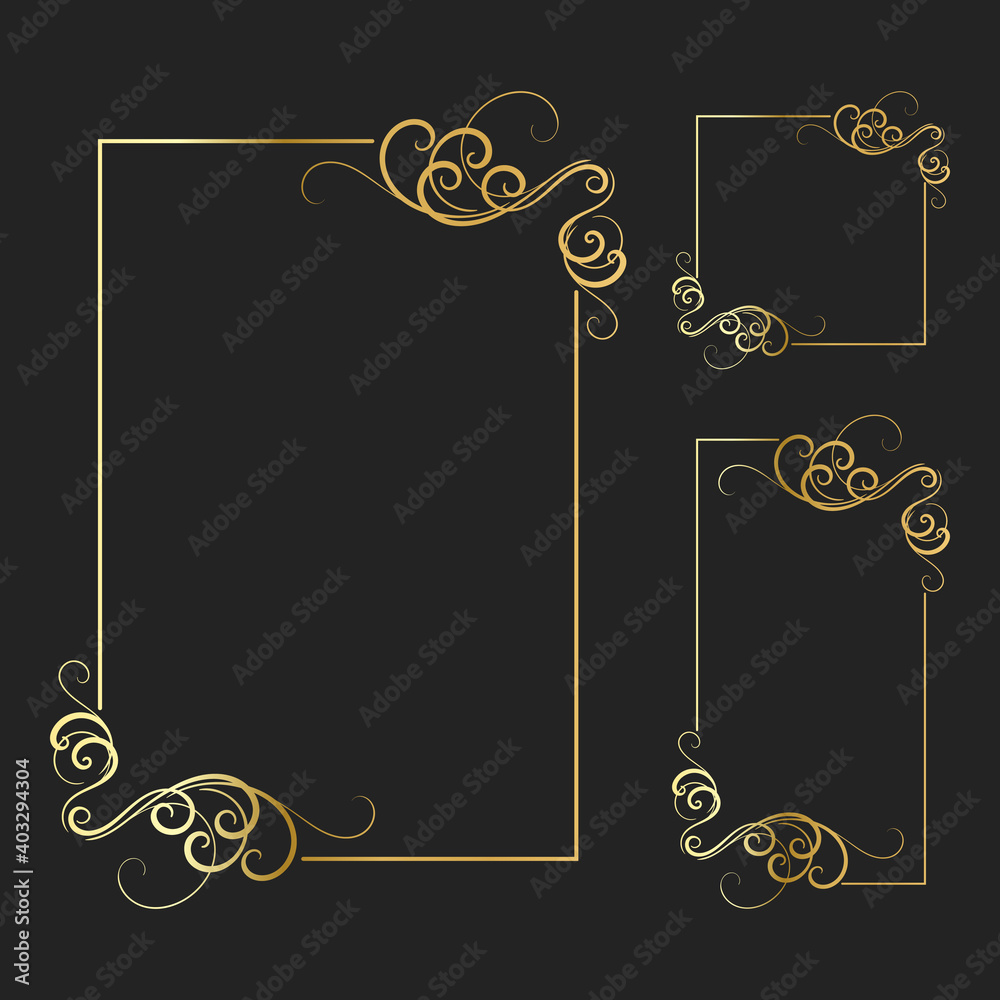 Vector Illustration of Hand Drawn Elegant Frame Border Ornament ...