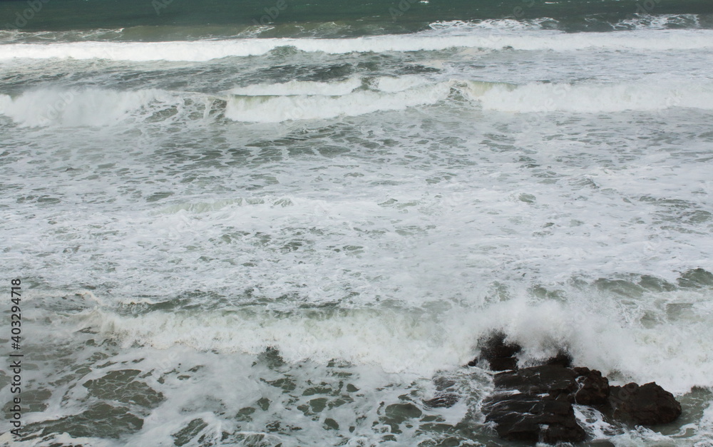 Cyclone Bella at Cathedrals Beach in Galician Coast
