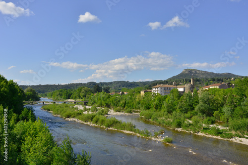 Plongée sur le Gardon à Anduze (30140), Gard en Occitanie, France