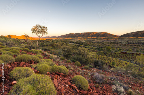 Sunrise in Macdonnell Ranges, Australia