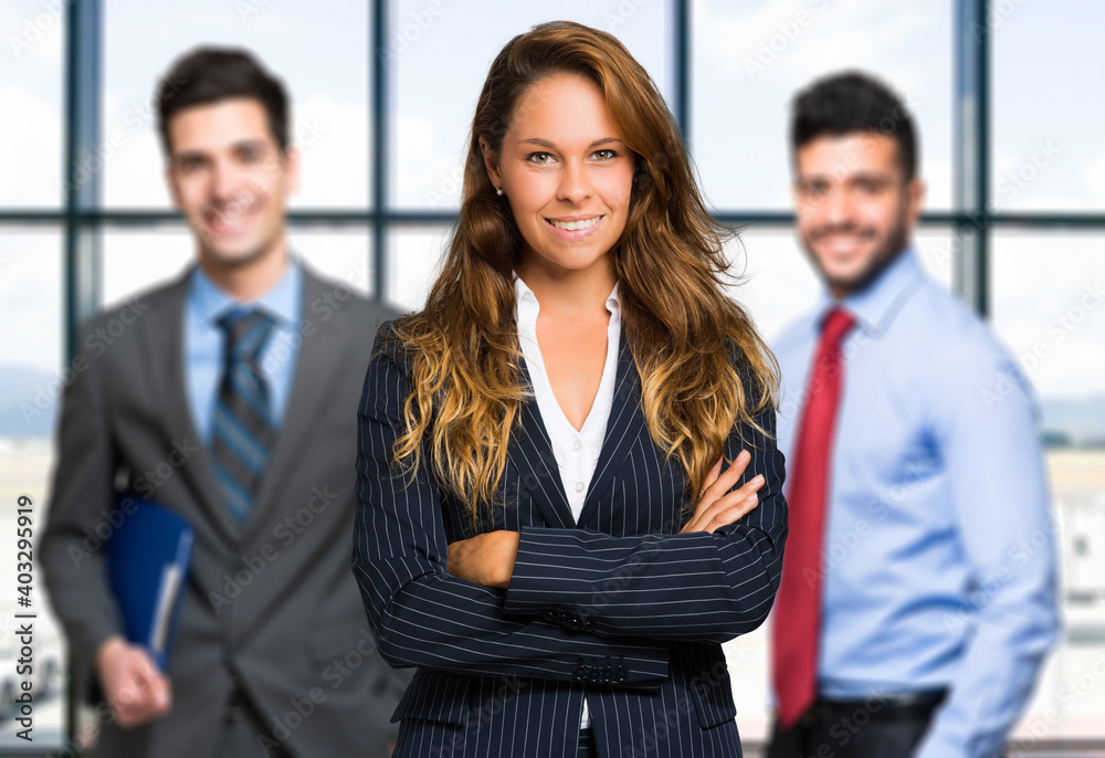 Smiling business group Smiling business group