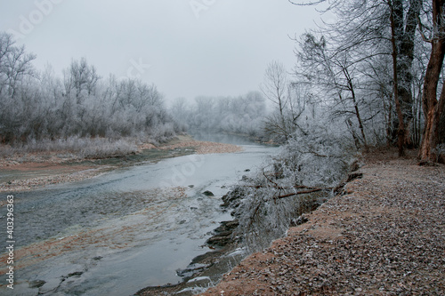 Wallpaper Mural Rough River. Winter landscape. Travel and Leisure. Torontodigital.ca