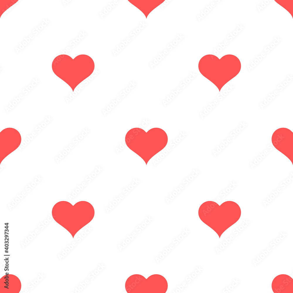 Seamless heart pattern vector illustration background. Love symbol concept. Valentines day wallpaper.