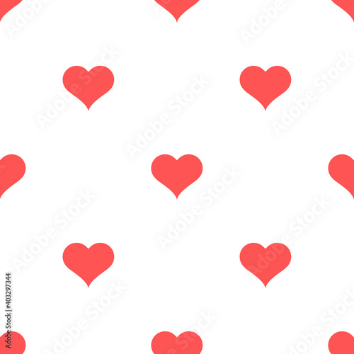 Seamless heart pattern vector illustration background. Love symbol concept. Valentines day wallpaper.
