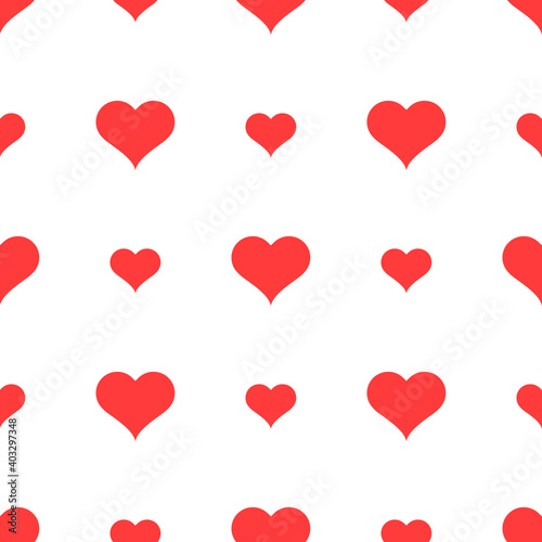 Seamless heart pattern vector illustration background. Love symbol concept. Valentines day wallpaper.