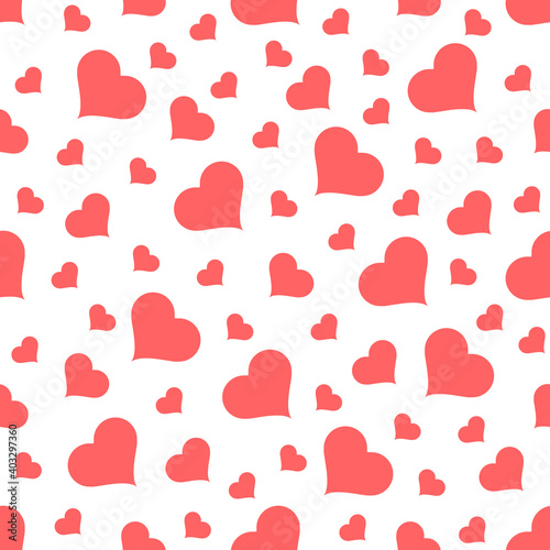 Seamless heart pattern vector illustration background. Love symbol concept. Valentines day wallpaper.