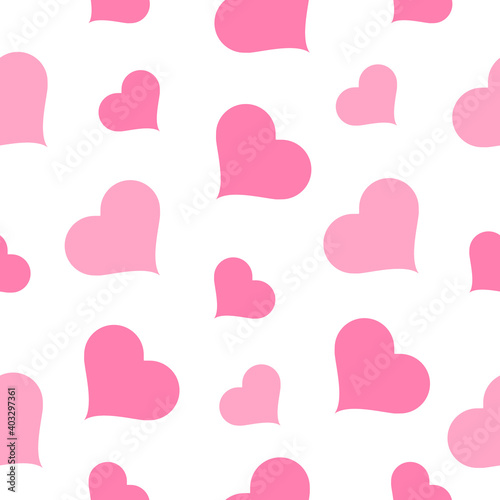Seamless heart pattern vector illustration background. Love symbol concept. Valentines day wallpaper.