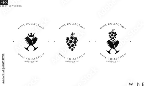Wine shop. Logo template