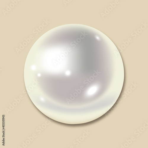 White realistic perl