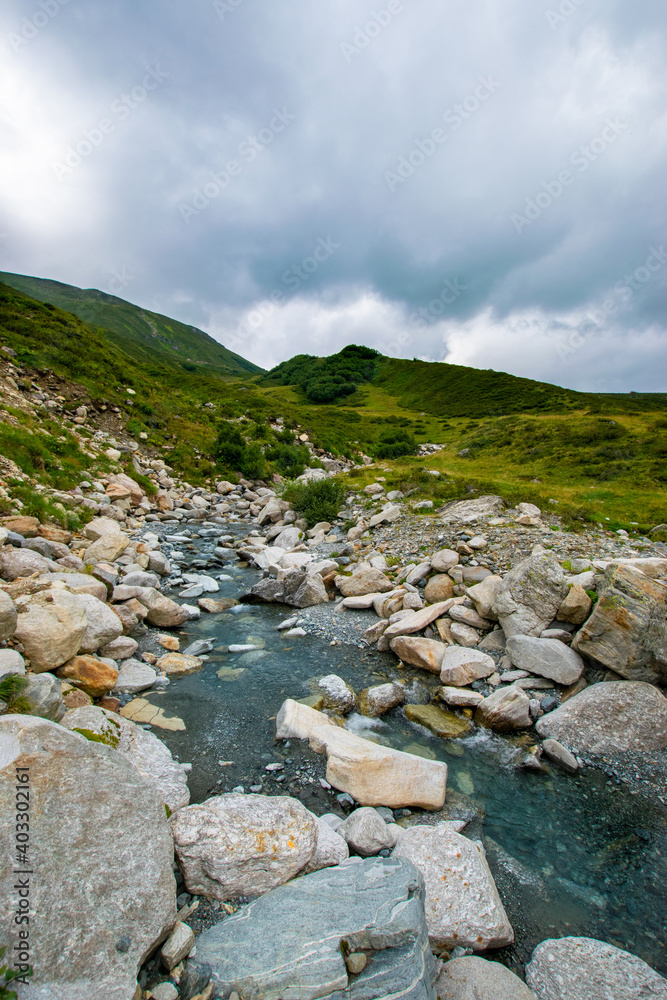 Obraz premium river in the mountains (Silvretta - Vorarlberg/Tyrol, Austria)