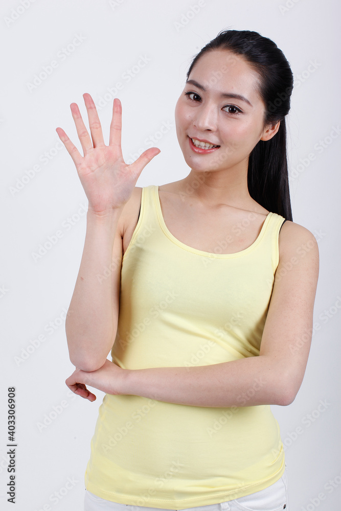 A young beauty lady portrait wearing tracksuit A young beauty lady portrait wearing tracksuit