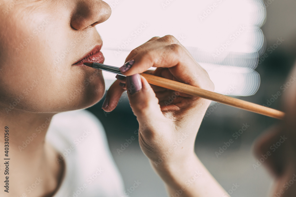 cosmetologist works with the client in the Spa salon. cosmetologist works with the client in the Spa salon.