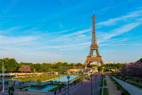 Eiffel Tower in Paris, France.