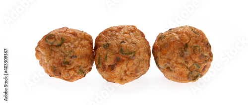 fish ball for shabu shabu isolated on white background