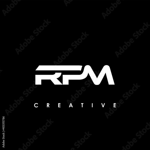 Slika na platnu RPM Letter Initial Logo Design Template Vector Illustration