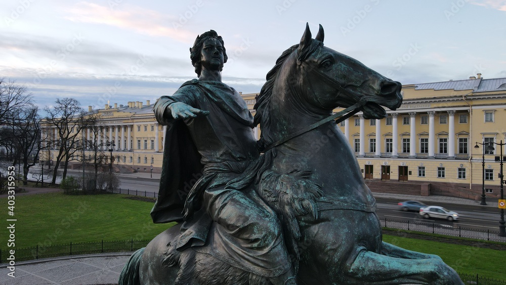 Unusual perspective on the statue of Peter the Great