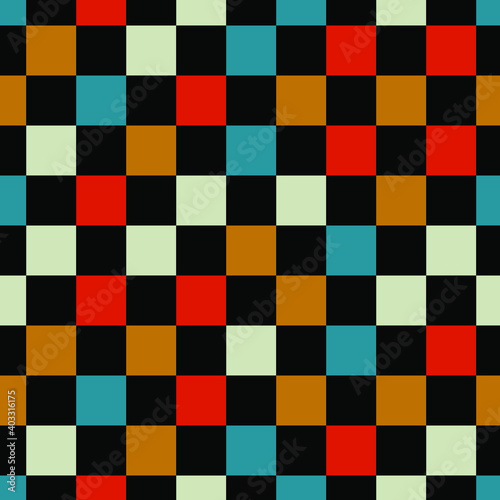 seamless abstract pattern in the form of multi-colored quadrangles that make up a variegated mosaic