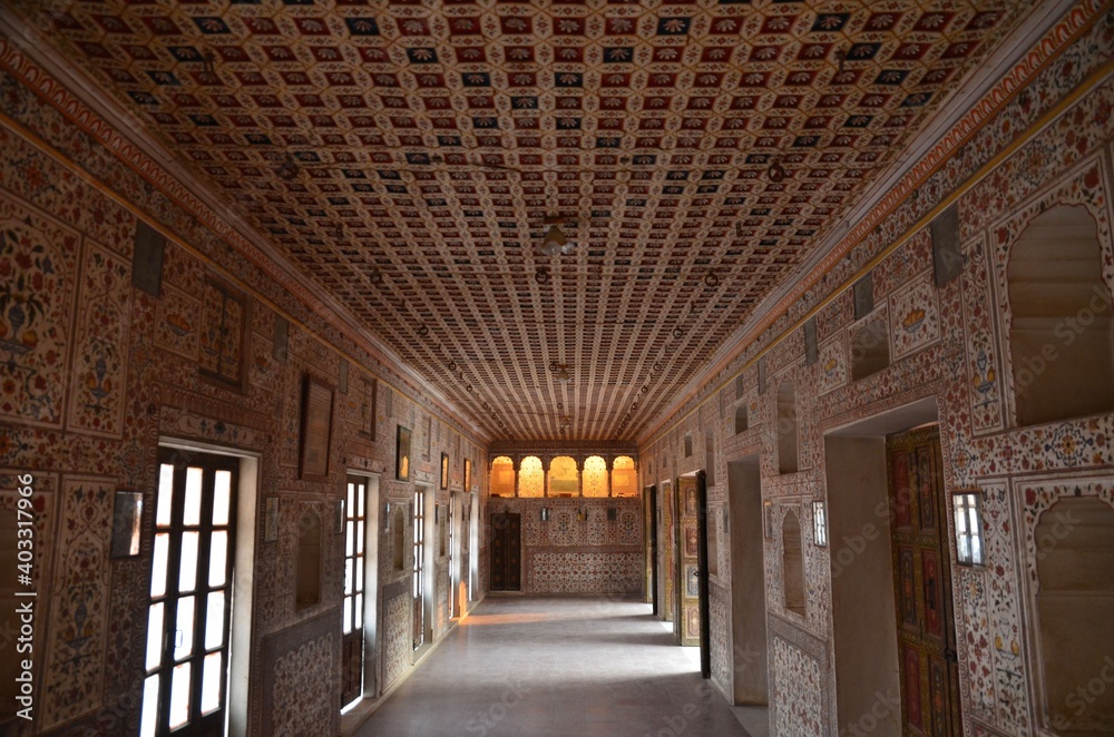 Hall inside of Junagarh fort in Bikaner