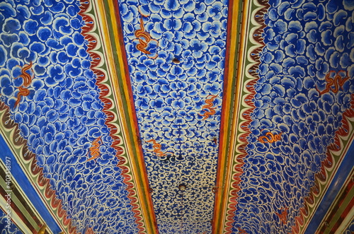 Ceiling full of clouds at Junagarh fort in Bikaner photo