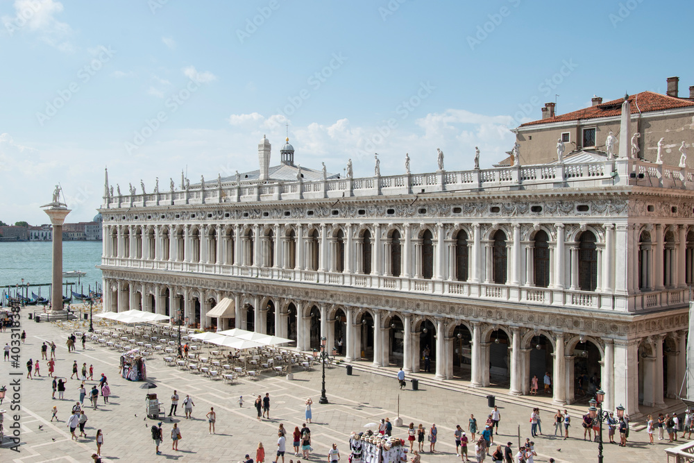 Marciana Library, in the Piazzetta San Marco in Venice, Italy, Europe