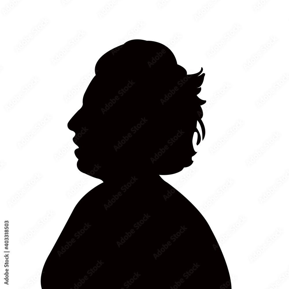 a woman head silhouette vector a woman head silhouette vector