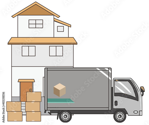 引っ越し　荷物　3階建て
