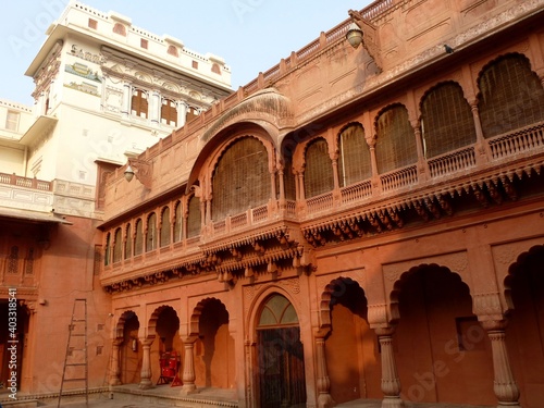Courtyard of Junagarh fort in Bikaner, Rajasthan