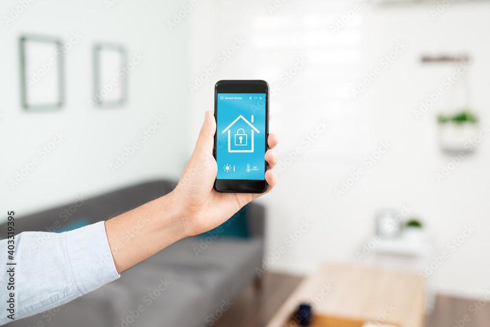 Home security with a smartphone