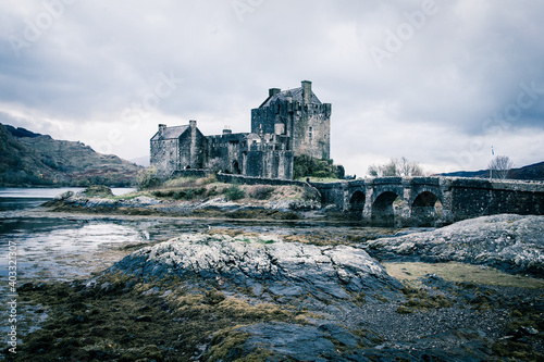 The famous Eilean Donan Castle in Scotland, United Kingdom, Europe photo