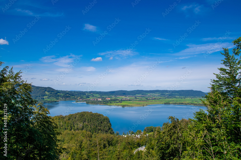 view above Lake Kochel 