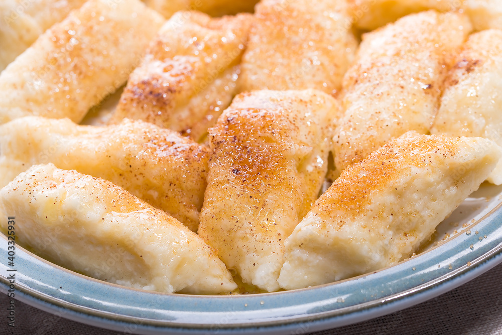 Freshly made homemade lazy dumplings