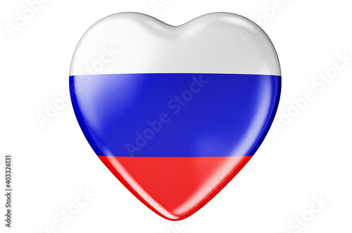 Free Download Heart with Russian flag, 3D rendering - GFXLoad