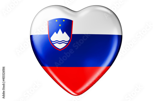 Free Download Heart with Slovenian flag, 3D rendering - GFXLoad