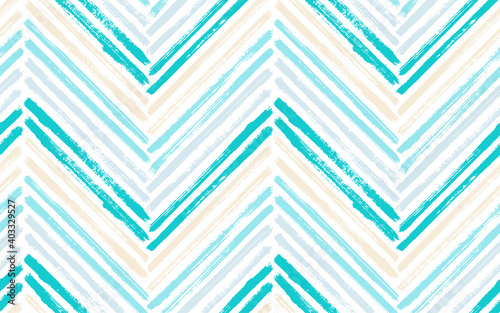 Brush stroke chevron zig zag seamless pattern.