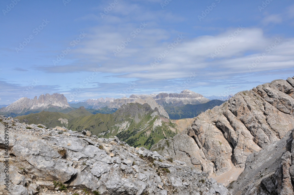 Widok na Piz Boe, Dolomity, Włochy