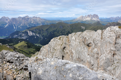 Górski krajobraz w okolicy Piz Boe, Dolomity, Włochy