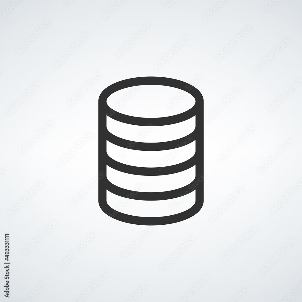 Database analytics digital network computing process icon. cloud storage. Stock Vector illustration isolated on white background. Database analytics digital network computing process icon. cloud storage. Stock Vector illustration isolated on white background.