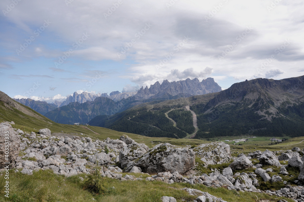 Piękny, górski krajobraz, Dolomity, Włochy