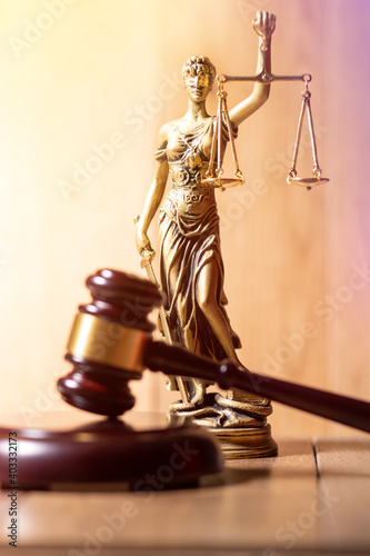 Obraz na plátne lady justice with judge gavel