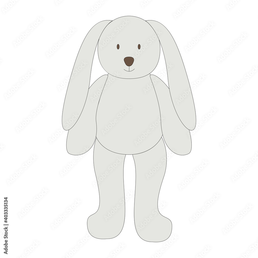 Cartoon white cute bunny Cartoon white cute bunny