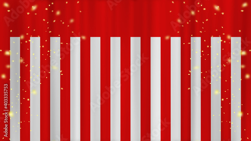 紙吹雪 紅白幕 紅白 横断幕 入学式 卒業式 成人式 祝勝会 展示会 祝いの背景素材
