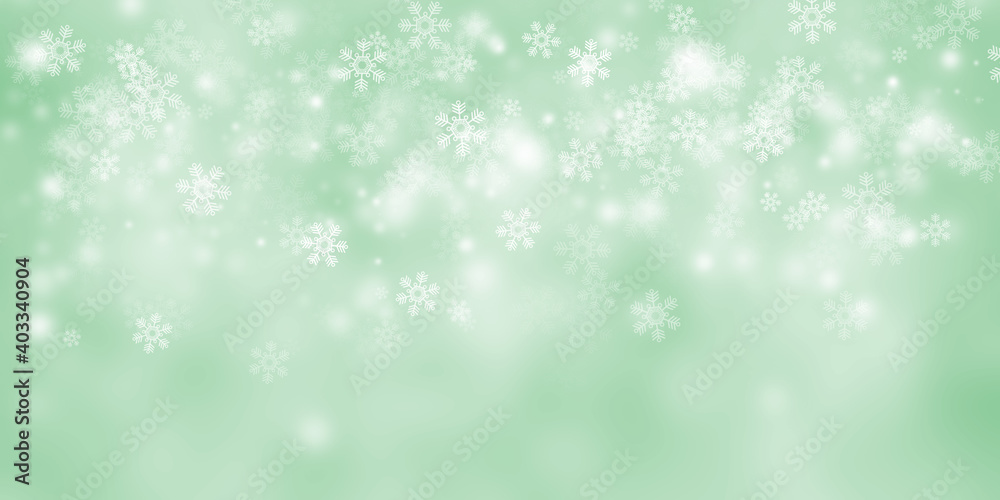 white bokeh blur background. Circle light on green background. abstract light background.